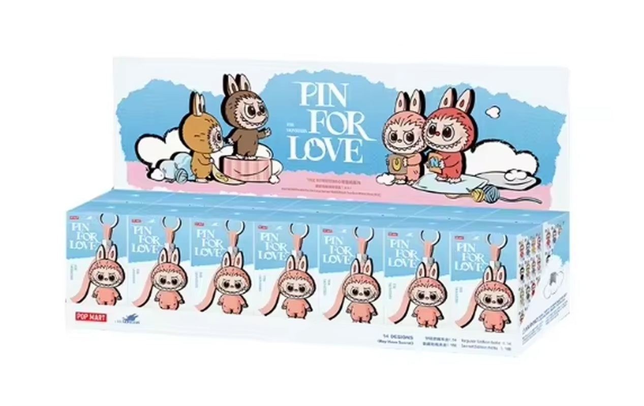 Hot Genuine POPMART the Monsters Labubu V4 Pin for Love Series Vinyl Plush Blind Box Cute Bag Pendant Gift Keychain Mystery Box