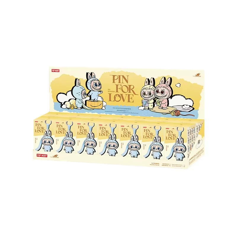 Hot Genuine POPMART the Monsters Labubu V4 Pin for Love Series Vinyl Plush Blind Box Cute Bag Pendant Gift Keychain Mystery Box