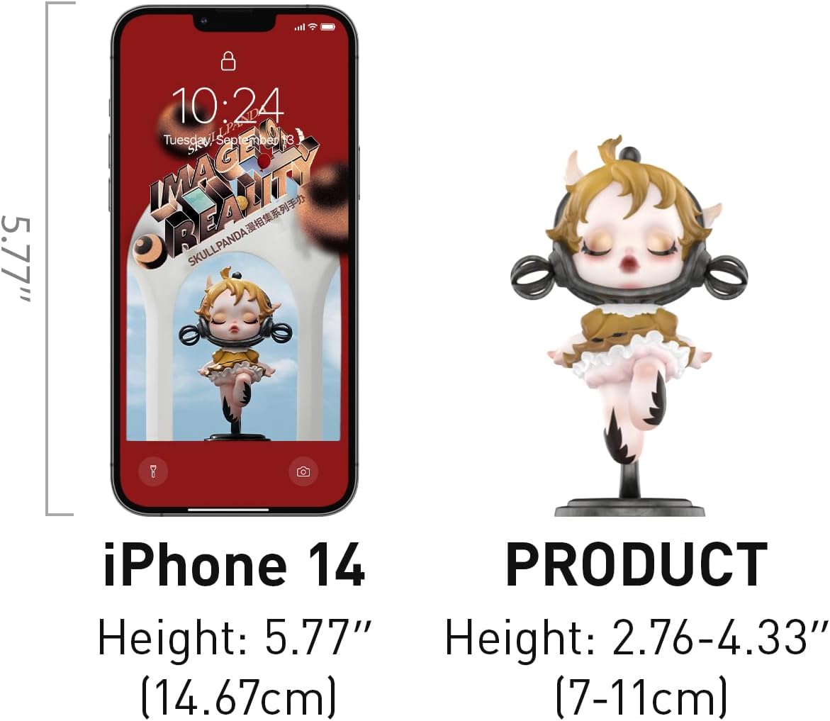 POP MART SKULLPANDA Image of Reality Series Figures, SKULLPANDA Blind Box Figures, Random Design Action Figures Collectible Toys Home Decorations, Holiday Birthday Gifts for Girls and Boys, Single Box