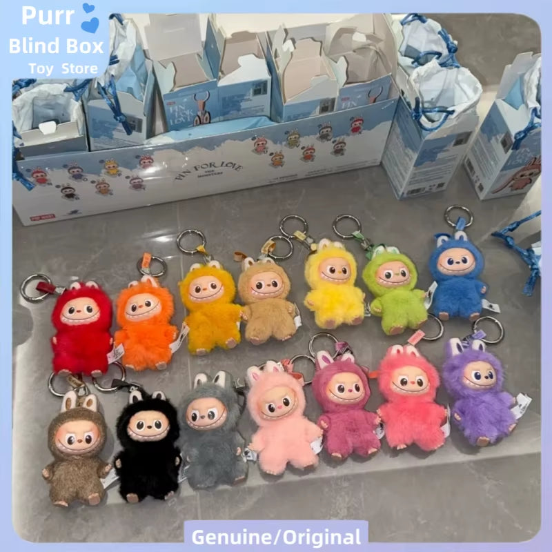 Hot Genuine POPMART the Monsters Labubu V4 Pin for Love Series Vinyl Plush Blind Box Cute Bag Pendant Gift Keychain Mystery Box