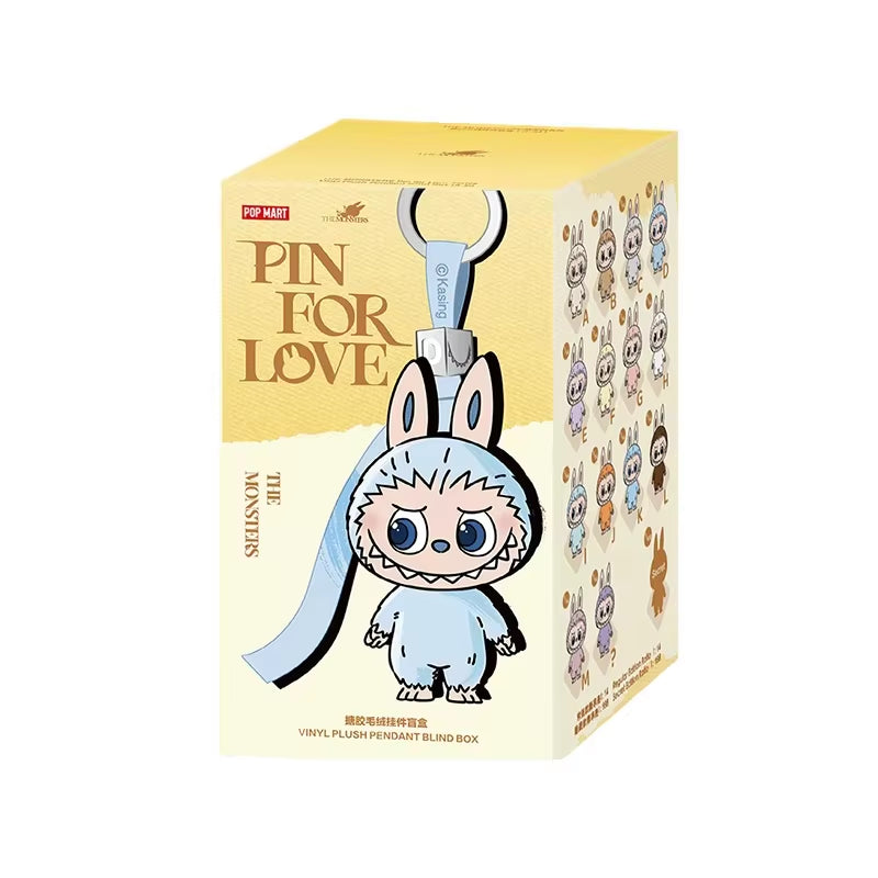 Hot Genuine POPMART the Monsters Labubu V4 Pin for Love Series Vinyl Plush Blind Box Cute Bag Pendant Gift Keychain Mystery Box