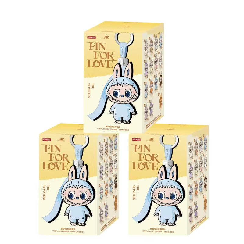 Hot Genuine POPMART the Monsters Labubu V4 Pin for Love Series Vinyl Plush Blind Box Cute Bag Pendant Gift Keychain Mystery Box